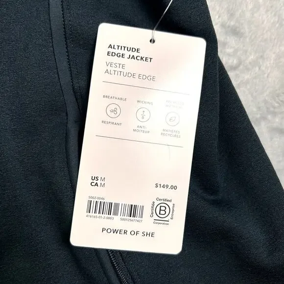NWT Athleta Altitude Edge Jacket Women's Medium Adjustable Athleisure Basic - Picture 6 of 11
